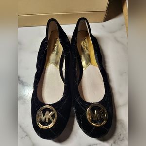 Michael Kors velvet slip on shoes worn once